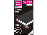 ライトニング入力モバイルバッテリー 10000mAh ブラック YiLLU1001-BK ブラック [10000mAh /3ポート /Lightning /microUSB /充電タイプ]