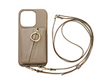 iPhone 14 Pro 6.1C` Clutch Ring Case beige ML-CSIP22MP-2CRBE