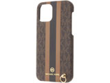 MICHAEL KORS - Slim Wrap Case Stripe with Hand Strap - Magsafe for iPhone 12 mini [ Brown ] MKPHBRWWPIP2054 uE