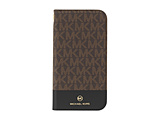 MICHAEL KORS - Folio Case Bicolor with Tassel Charm for iPhone 13 [ Brown/Black ]