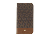 MICHAEL KORS - Folio Case Bicolor with Tassel Charm for iPhone 13 [ Brown/Camel ]