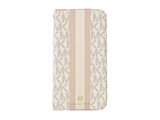 MICHAEL KORS - Folio Case Stripe with Tassel Charm for iPhone 13 Pro Max [ Vanilla ]