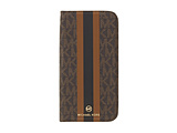 MICHAEL KORS - Folio Case Stripe with Tassel Charm for iPhone 13 Pro Max [ Brown ]
