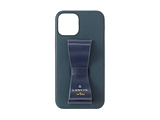 LANVIN en Bleu - Slim Wrap Case Stand & Ring Ribbon 2-Tone for iPhone 13 mini [ Navy/Vintage Blue ]