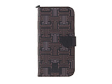 LANVIN COLLECTION - Folio Case Signature with Neck Strap for iPhone 13 Pro Max [ Black ]