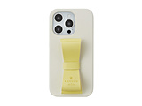 LANVIN en Bleu - Slim Wrap Case Stand & Ring Ribbon for iPhone2022 6.1inch 3�� [ Vintage White/Lemon Yellow ] LANVIN en Bleu �����o���@�I���@�u���[ �y864�z