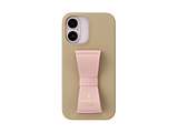 LANVIN en Bleu - Slim Wrap Case Stand & Ring Ribbon for iPhone2024 6.1inch m Beige×Pink n  Beige×Pink LBBPKR2IP2461
