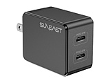 �}���[�d�� 67w USBtypeCx2�|�[�g /USB Power Delivery�Ή� /GaN(�����K���E��) �̗p �V���R���P�[�u��2m�t ��������|�[�`�t �u���b�N    �mPD67W /USB-C×2 /USB-A�|�[�g�Ȃ� /2�|�[�g�n