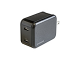 AC�[�d��@PD�Ή��@�ő�o��45W�@�ɏ��^�C�v  �u���b�N JKPD45M2BK �mPD45W /USB-C×2 /USB-A�|�[�g�Ȃ� /2�|�[�g�n