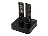 AOK-NVMECL-20G SSD�X�^���h USB-C�ڑ� �N���[���@�\(Mac/Windows11�Ή�) �u���b�N �mM.2�Ή� /NVMe /2��n �ysof001�z