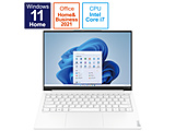 ノートパソコン Yoga Slim 750i Carbon ムーンホワイト 82EV007JJP ［13.3型 /Windows11 Home /intel Core i7 /Office HomeandBusiness /メモリ：8GB /SSD：512GB /2021年12月モデル］ 【sof001】