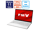 ノートパソコン FMV LIFEBOOK AH480/H プレミアムホワイト FMVA480HW ［15.6型 /Windows11 Home /AMD Ryzen 5 /メモリ：16GB /SSD：256GB /Office HomeandBusiness /日本語版キーボード /2023年11月モデル］