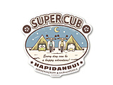 �͂҂���Ԃ�×Super�@Cub�@�r�b�O�T�C�Y�X�e�b�J�[  �e���g LCS-1617 �y864�z