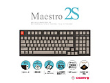 ARCHISS Maestro2S ゲーミング メカニカル スペースセービングフルキーボード 英語（US ANSI)配列 黒ボディ・グレーキーキャップモデル 茶軸 AS-KBM98/TGB