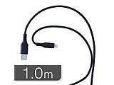 iPhone�[�d�P�[�u�� Type-A to ���C�g�j���O�P�[�u�� 1m MFI�F�� �V���R�[���f�� ���炩�� �R�ێd�l SIAA�F��  �u���b�N OB-UCS2AL100-K