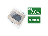 全自動洗濯機  ピンクゴールド AQW-S7PBK(P) ［洗濯7.0kg /簡易乾燥(送風機能) /上開き］