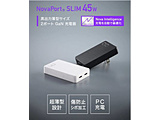 NovaPort SLIM DUO 45W  PDΉAC[d@USB-C×2|[g  zCg CIO-G45W2C-S-WH m2|[g /USB Power DeliveryΉ /Smart ICΉ /GaN(KE) ̗pn