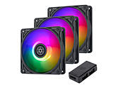 �P�[�X�t�@����3 [120mm /2000RPM]�{�R���g���[���[ VISTA 120 ARGB �u���b�N SST-VS120B-ARGB-3PK �ysof001�z