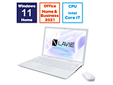 ノートパソコン LAVIE N14(N1475/GAW) パールホワイト PC-N1475GAW ［14.0型 /Windows11 Home /intel Core i7 /メモリ：16GB /SSD：512GB /Office HomeandBusiness /日本語版キーボード /2023年夏モデル］