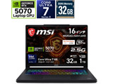 �Q�[�~���O�m�[�g�p�\�R�� Crosshair 16 Max HX E2W(RTX 5070) �R�A�u���b�N Crosshair-16-Max-HX-E2WGXK-2699JP [16.0�^ /Windows11 Home /intel Core Ultra 7 /�������F32GB /SSD�F1TB /2026�N6�����f��] �ysof001�z