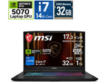 Katana-17-HX-B14WGK-6565JP �Q�[�~���O�m�[�g�p�\�R�� Katana 17 HX B14W(RTX 5070) �u���b�N �m17.3�^ /Windows11 Home /intel Core i7 /�������F32GB /SSD�F1TB /���{��ŃL�[�{�[�h /2026�N2�����f���n