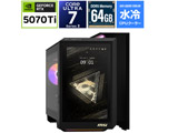 MEG Vision X AI 2NVR7-400JP �Q�[�~���O�f�X�N�g�b�v�p�\�R�� (RTX 5070 Ti)  �mWindows11 Home /intel Core Ultra 7 /�������F64GB /SSD�F1TB /Office�\�t�g���� /2026�N6�����f���n