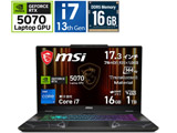 Cyborg-17-B13WGKG-2759JP �Q�[�~���O�m�[�g�p�\�R��  �I�f�b�Z�C�O���C & �X�P���g���mRTX 5070�n �ysof001�z