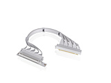 CU[P[u PCI-E 4.0 Dual 90 Degree Riser Cable 400mm Snow AC-077-CO6OTN-C1