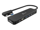 Surface Pro 4/5/6用［USB-A / Mini DisplayPort オス→メス カードスロットｘ2 / HDMI / Mini DisplayPort / LAN / USB-Aｘ2 / USB-C］ マルチハブ  ブラック JDD321B