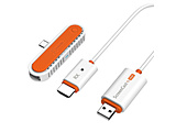 �k���C�����XHDMI�lUSB-C to HDMI���C�����X����M�@ ScreenCast Mini �z���C�g/�I�����W JVAW60