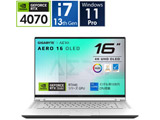 ゲーミングノートパソコン AERO 16 OLED AERO 16 OLED BSF-H3JP994SP トワイライトシルバー ［16.0型 /Windows11 Pro /intel Core i7 /メモリ：16GB /SSD：1TB /無し /日本語版キーボード /2024年1月モデル］