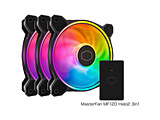 �P�[�X�t�@����3 [120mm /2050RPM]�{�R���g���[���[ MasterFan MF120 Halo2 3in1 �u���b�N MFL-B2DN-213P2-R2