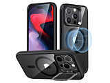 iPhone 15 Pro�i6.1�C���`�j�X�^���h�t�n�C�u���b�h�P�[�X ESR Clear Black ClassicHybridCasewithStandHaloLockforiPhone15Pro �y864�z
