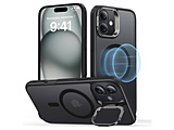 iPhone 16i6.1C`j}OlbgΉ X^htnCubhP[X ESR Frosted Black ESRClassicHybridCasewithStashStand(HaloLock)