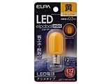 LED電球 「ナツメ形」（黄色・口金E12）　LDT1Y-G-E12-G103