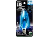 LED装飾電球 「LEDエルパボールmini」（シャンデリア球形・1.2W／青色・口金E17）　LDC1CB-G-E17-G329
