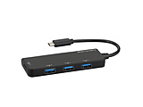 UH-C3404BK USB-C �� USB-A �ϊ��n�u (Chrome/Android/iPadOS/Mac/Windows11�Ή�) �u���b�N �m�o�X�p���[ /4�|�[�g /USB 3.2 Gen1�Ή��n