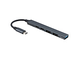 UH-C3445GY USB-C �� USB-C�{USB-A �ϊ��n�u STIX(Chrome/iPadOS/iOS/Mac/Windows11�Ή�) �O���[ �m�o�X�p���[ /5�|�[�g /USB 3.2 Gen1�Ή� /USB Power Delivery�Ή��n