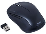 ワイヤレスBlueLEDマウス［2.4GHz USB・Win／Mac］（5ボタン・ブラック）　MUSRKF118BK [無線マウス・ブルーLED方式]