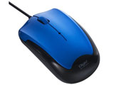 MUSUKT124BL（3ボタン・ブルー）  有線BlueLEDマウス［USB・Mac／Win］ 静音