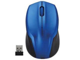 ワイヤレスBlueLEDマウス［2.4GHz USB・Mac／Win］ 静音 （3ボタン・ブルー）　MUSRKT125BL