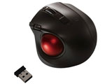无线激光轨迹球[USB 2.4GHz、Mac/Win]静音、小型型号(5按钮·黑色)MUS-TRLF132BK