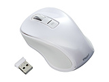 無線静音3ボタンBlueLEDマウス ホワイト ［BlueLED /3ボタン /USB /無線(ワイヤレス)］ MUS-RKT172W 【864】