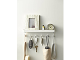 �X�}�[�g�@�}�O�l�b�g�L�[�t�b�N���g���C�@�z���C�g(Smart Magnetic Key Rack With Tray WH)  �z���C�g 02754