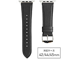 Apple Watch�i�A�b�v���E�H�b�`�j�Ή��o���h �{�v �X�^���_�[�h���U�[ �y�Ή��P�[�X�T�C�Y�F49/46/45/44/42mm�z  �u���b�N RWC028AW