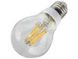 調光器非対応LED電球 「デコ・フィラメント バルブ」(全光束500lm/赤系電球色・口金E26) JA26F6RL