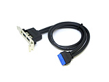 PCI�u���P�b�g�i���[�v���j�p USB3.0x2 �����P�[�u��  �u���b�N PD8746 �y864�z