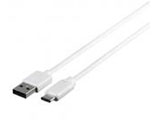 0.5m[USB-C⇔USB-A]2.0电缆充电、转送白BSUAC205WH]