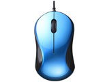 有線Blue LEDマウス［USB 1.5m・Mac／Win／PlayStation 3］BSMBU108シリーズ　静音 （3ボタン・ブルー）　BSMBU108BL