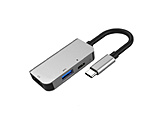 映像変換アダプタ [USB-C オス→メス HDMI /USB-A＋USB-Cメス給電 /USB Power Delivery対応 /87W] 4K対応  HDX-C3H